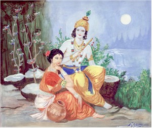 Portrait of Radha & Krishna