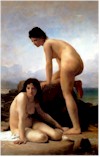 The original Painting. The bathers by William Adolphe Bouguereau