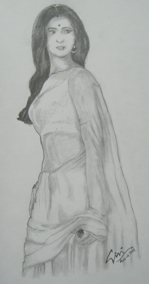 Indian Woman in Saree sketch | Woman sketch, Drawing body proportions, Art  drawings sketches simple
